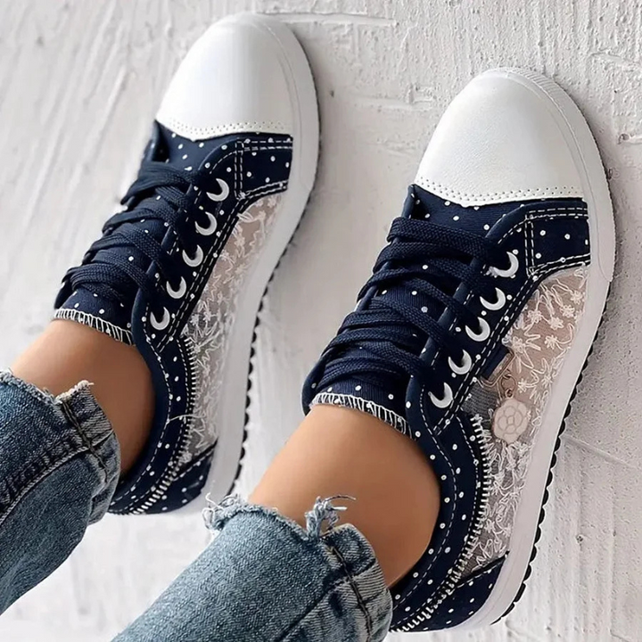 Cara™ | Elegant Women's Sneakers with Floral Details