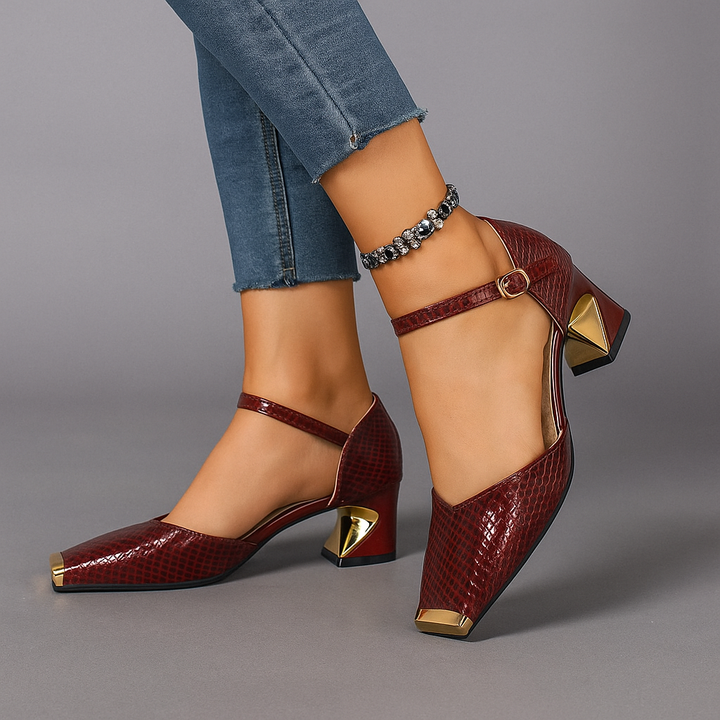 Penny | Metal-Tip Stiletto Heels