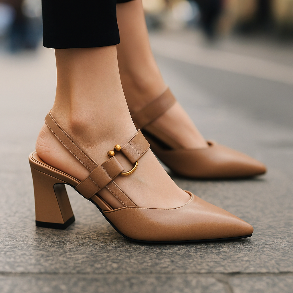 Heidi | Ring-Buckle Heels