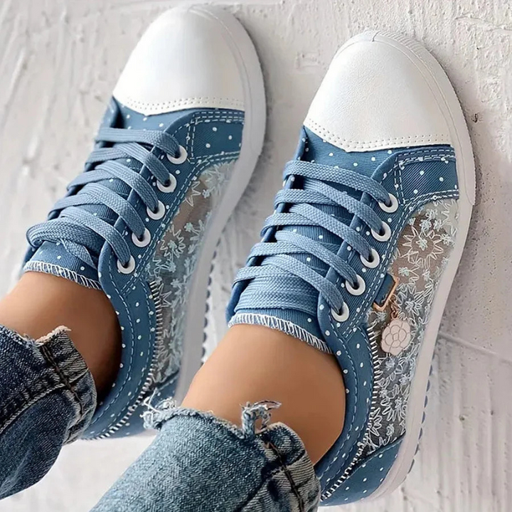Cara™ | Elegant Women's Sneakers with Floral Details