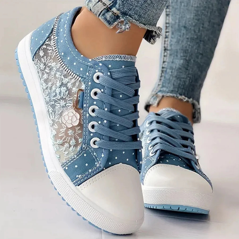 Cara™ | Elegant Women's Sneakers with Floral Details