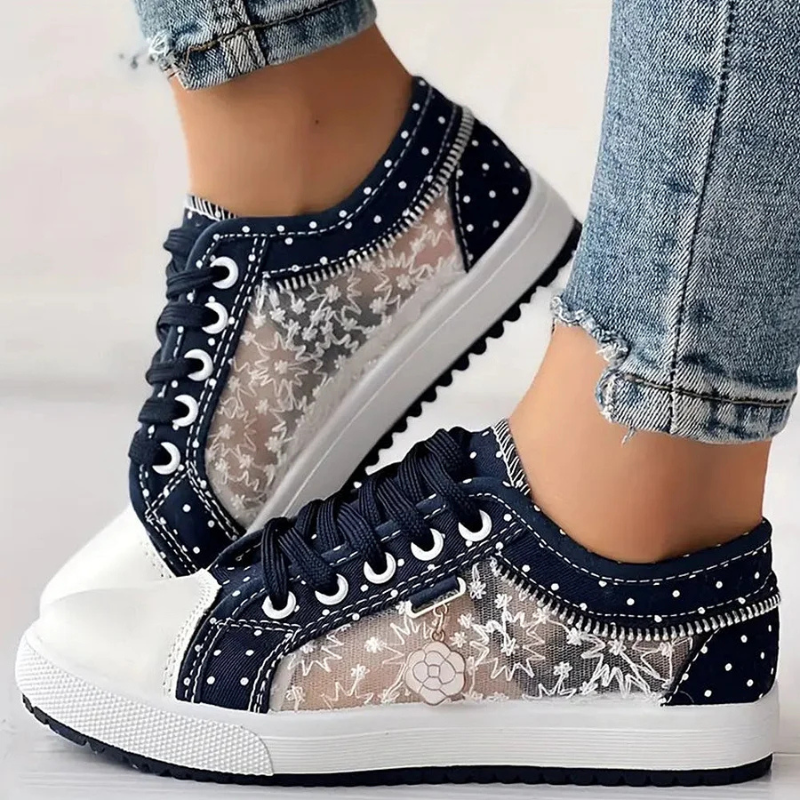 Cara™ | Elegant Women's Sneakers with Floral Details