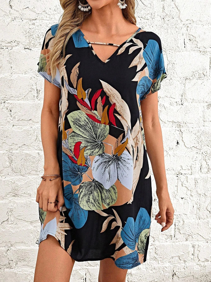Mireille™ | Tropical Batwing Dress