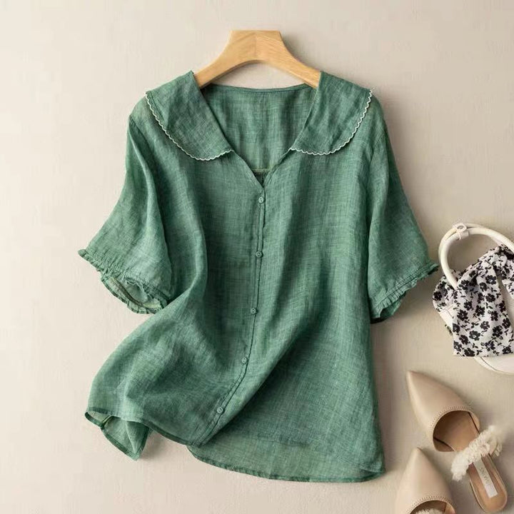 Kristy™ | Vintage Blouse with Button Detail