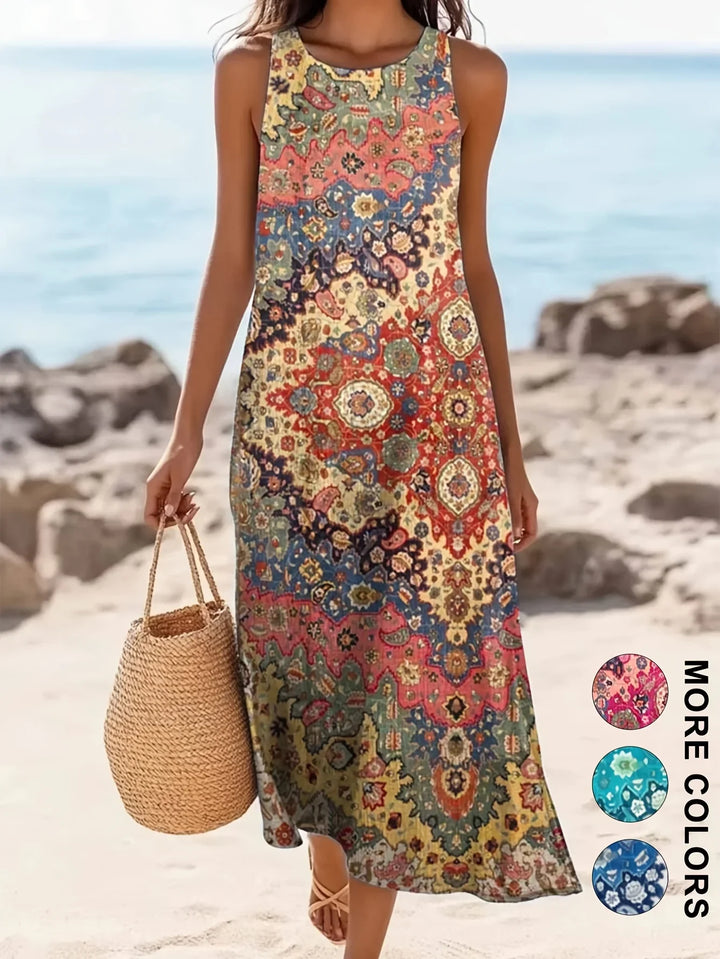 Bea™ | Boho Floral Midi Sundress