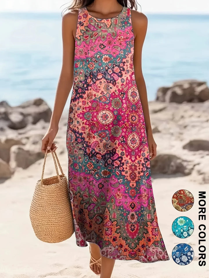 Bea™ | Boho Floral Midi Sundress