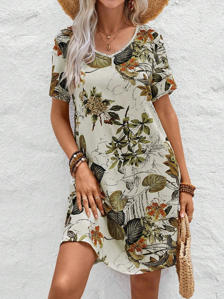 Coralie™ | Floral V-Neck Vacation Dress