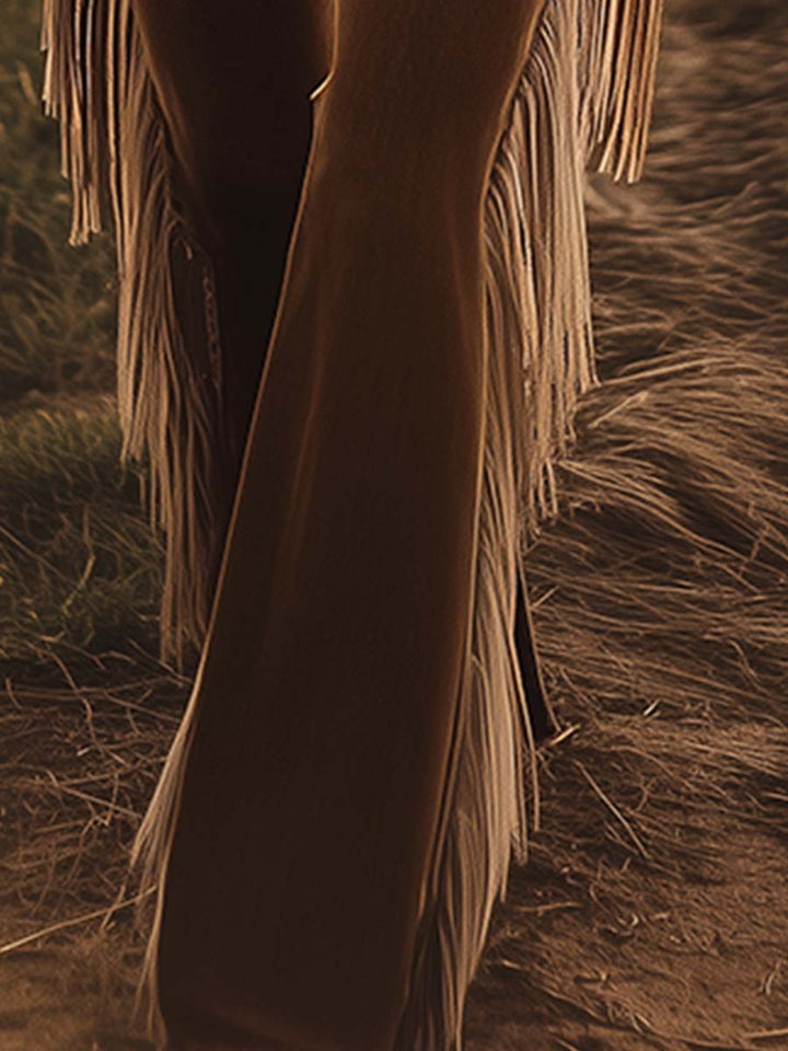 Cordelia

Wait, | Women's Fringe Flare Western Jeans